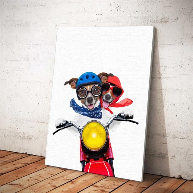 Boxing Dog Canvas Art - Ohmyglad