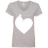 Dog Heart V-Neck T-Shirt For Women