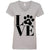 Dog Love V-Neck T-Shirt For Women - Ohmyglad
