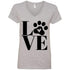 Dog Love V-Neck T-Shirt For Women