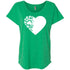 Dog Paw Print Slouchy T-Shirt For Women