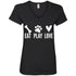 Eat, Play, Love V-Neck T-Shirt For Women