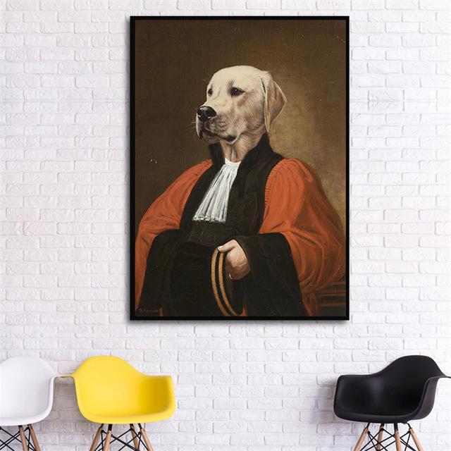 Funny Dog Wall Canvas Art - Ohmyglad