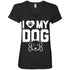 I Love My Dog V-Neck T-Shirt For Women