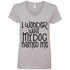 I Wonder What My Dog Named Me V-Neck T-Shirt For Women