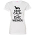Keep Calm And Play With Your Weiner Fitted T-Shirt For Women