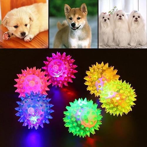 Dental Diamond Dog Toy LED Light Up Ball Exercise increase FREE