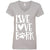 Live, Love, Bark V-Neck T-Shirt For Women - Ohmyglad