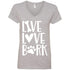 Live, Love, Bark V-Neck T-Shirt For Women