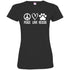 Peace, Love, Rescue Fitted T-Shirt For Women