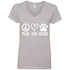 Peace, Love, Rescue V-Neck T-Shirt For Women